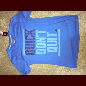 Adidas Medium T-Shirt that says “Quick Don’t Quit”
